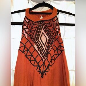 Free People x Tallow Rust Halter Top dress